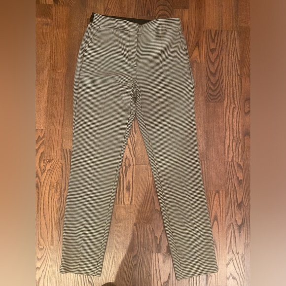 Zara checkered ankle-lenght mid-rise pants size M - Picture 2 of 5